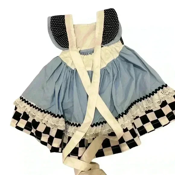 Alice in Wonderland Girls Dress, Alice in Wonderland Birthday Outfit,Alice Dress - Picture 8 of 13